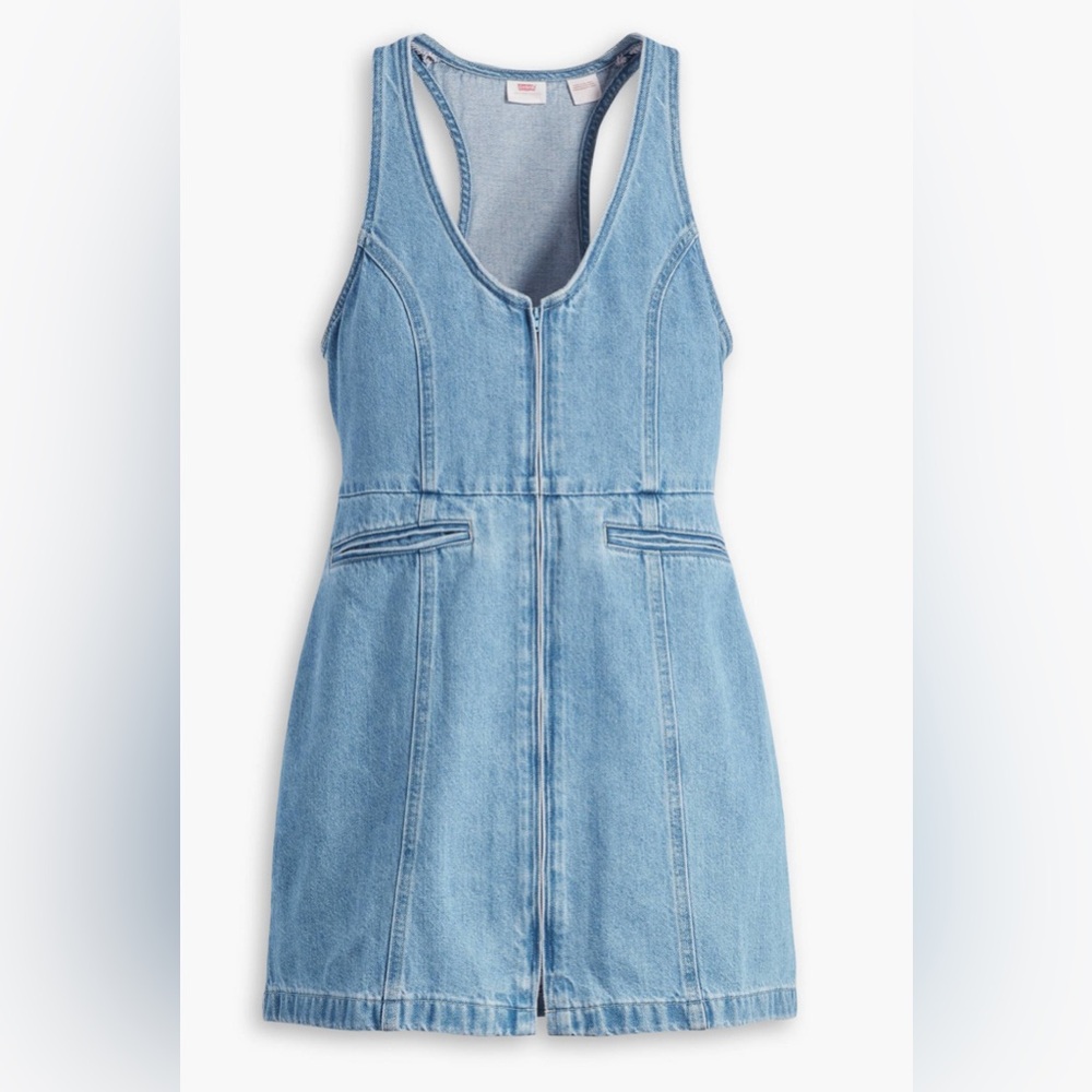 Levi denim Zip-Front Dress - Picture 2 of 10